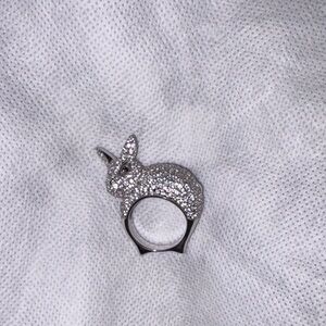 925 Silver Rabbit Ring